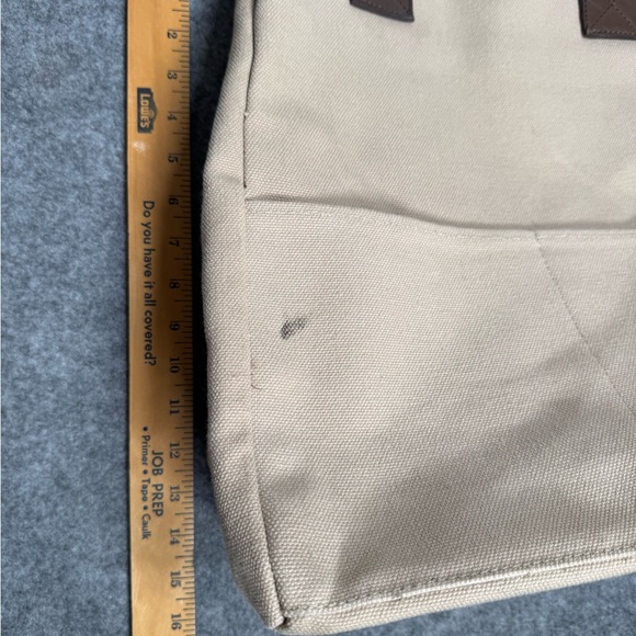 Restoration Hardware Large Heavy Duty Canvas Tote Bag with Leather Handles - Picture 14 of 16